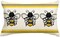 Bees Summer Throw Pillow Cover, 12 x 20 Inch Honey Stripes Cushion Case for Sofa Couch